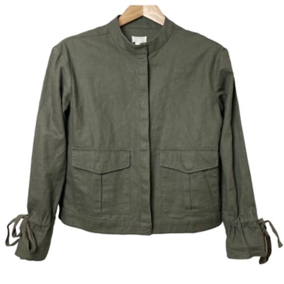 Caslon Linen Blend Tie Sleeve Jacket size Small - Picture 12 of 12